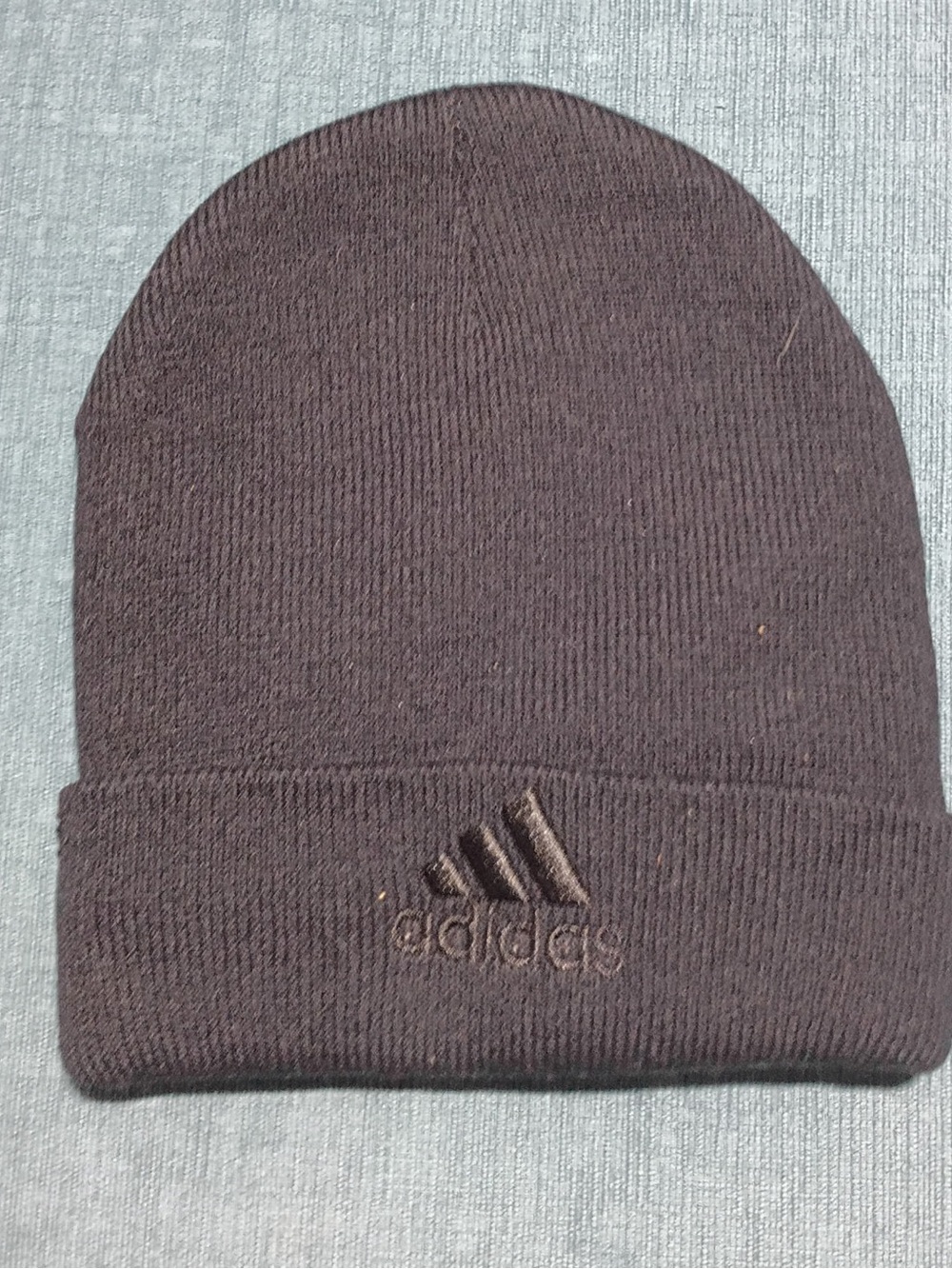 adidas Black Cuffed Knit Beanie with Embroidered Logo